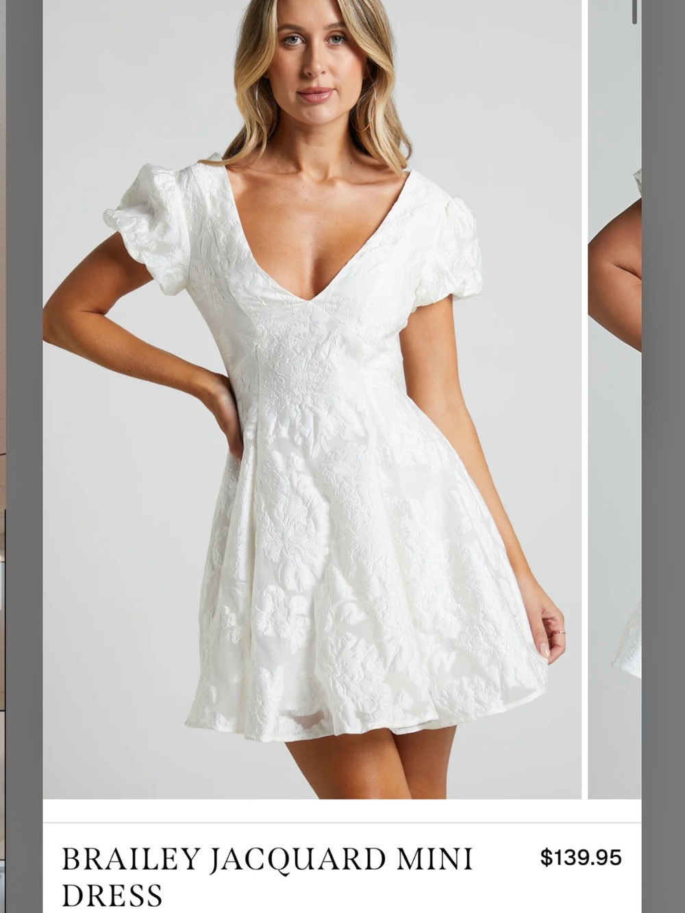 Brail ey Jacquard Mini Dress - White